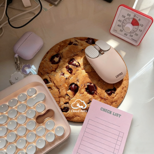 CA-MP48 Cloud Ants Lycra+Silicone Mouse Pad Pink