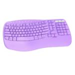 Purple Wireless Dual-mode Ergonomic Keyboard