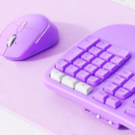 Purple Wireless Dual-mode Ergonomic Keyboard