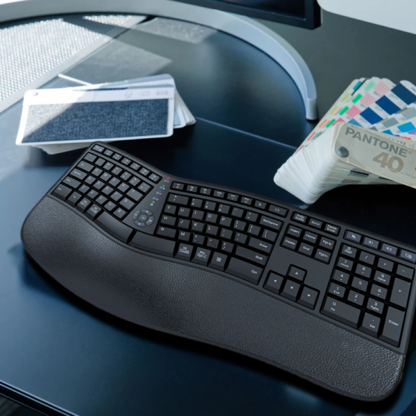 Multi Device Dual-Mode Wireless Ergonomic Keyboard