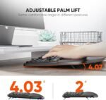 Clound ants Ergonomic Keyboard and Mouse, Wireless Keyboard with Vertical Mouse, Split Curved Keyboard with Wrist Rest, Natural Typing USB Receiver Rechargeable Full Size, Windows/Mac/PC/Laptop, Large