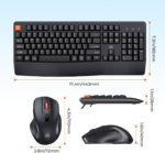 Clound Ants New Wireless Keyboard and Mouse, Computer Keyboard Mouse Combo, 3 DPI Adjustable Mouse Full-Sized Cordless Keyboard, for PC/Computer/Laptop/Windows/Mac, Black New 2025