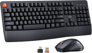 Clound Ants New Wireless Keyboard and Mouse, Computer Keyboard Mouse Combo, 3 DPI Adjustable Mouse Full-Sized Cordless Keyboard, for PC/Computer/Laptop/Windows/Mac, Black New 2025