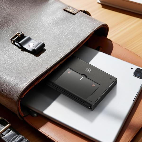 Clound Ants Foldable Bluetooth Keyboard with Touchpad, 3 Devices Portable Wireless Keyboard with Numeric Keypad, Full Size Rechargeable Business Travel for iPad Mobile Phone Laptop PC iOS Android Windows Mac