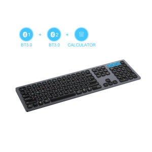 MD-M9803 Triple-Channel Bluetooth Aluminum Alloy Keyboard with Numeric Keypad & Type‑C Charging Port