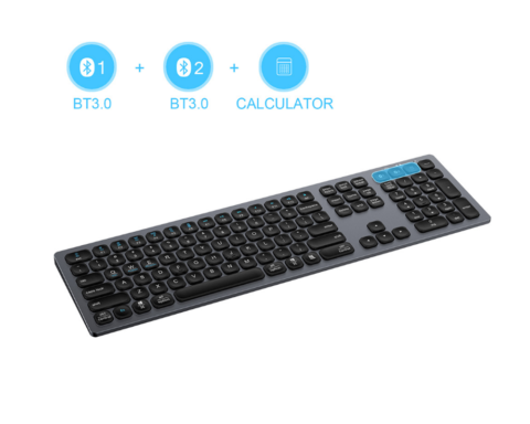 MD-M9803 Triple-Channel Bluetooth Aluminum Alloy Keyboard with Numeric Keypad & Type‑C Charging Port