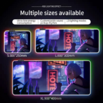 RGB illuminated gaming mouse pad
