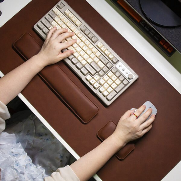 Mouse pad + keyboard hand rest + mouse wrist rest