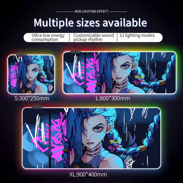 RGB illuminated gaming mouse pad