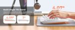 cloud ants  New Ergonomic Keyboard and Mouse Wireless Combo, Wave Keys Natural Typing, 2.4G Wireless Keyboard with Wrist Rest, 4 Adjustable DPI Optical Mouse, Computer/Laptop/Windows/Mac, White