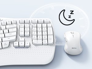 cloud ants  New Ergonomic Keyboard and Mouse Wireless Combo, Wave Keys Natural Typing, 2.4G Wireless Keyboard with Wrist Rest, 4 Adjustable DPI Optical Mouse, Computer/Laptop/Windows/Mac, White
