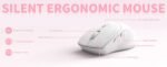 Ergonomic Wireless Keyboard and Mouse Combo, Wave Keys Keyboard with Wrist Rest, Natural Typing, 3 DPI Adjustable Ergonomic Silent Mouse for Computer/Laptop/Windows/Mac (Pink)