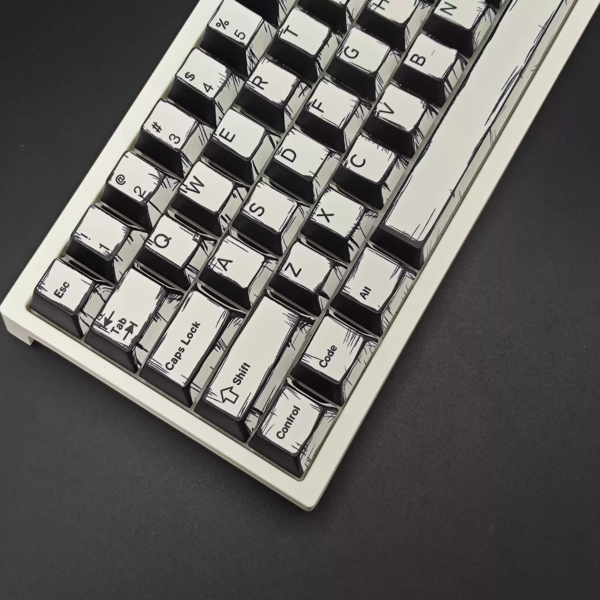 BK WH Manga Keycaps