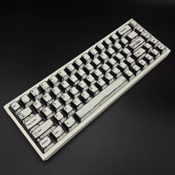 BK WH Manga Keycaps