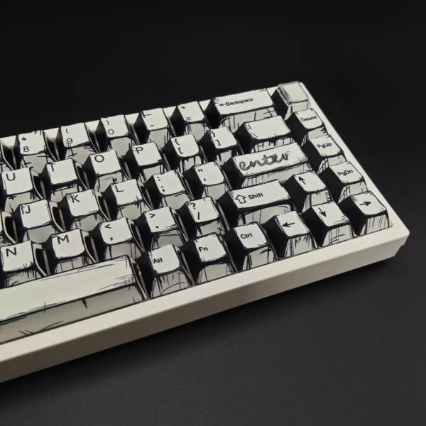 BK WH Manga Keycaps