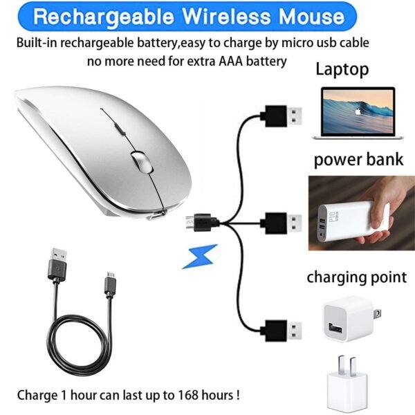 HQR-W57 ERGO MOUSE  WL-BT SILVERY