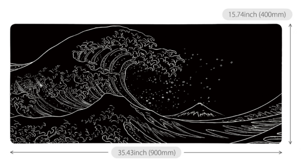 Deskmat--Wave of Fuji